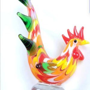 Wine Stopper Party Favor Great GiftsArt Glass Fitz and Floyd Rooster Wine Bottle